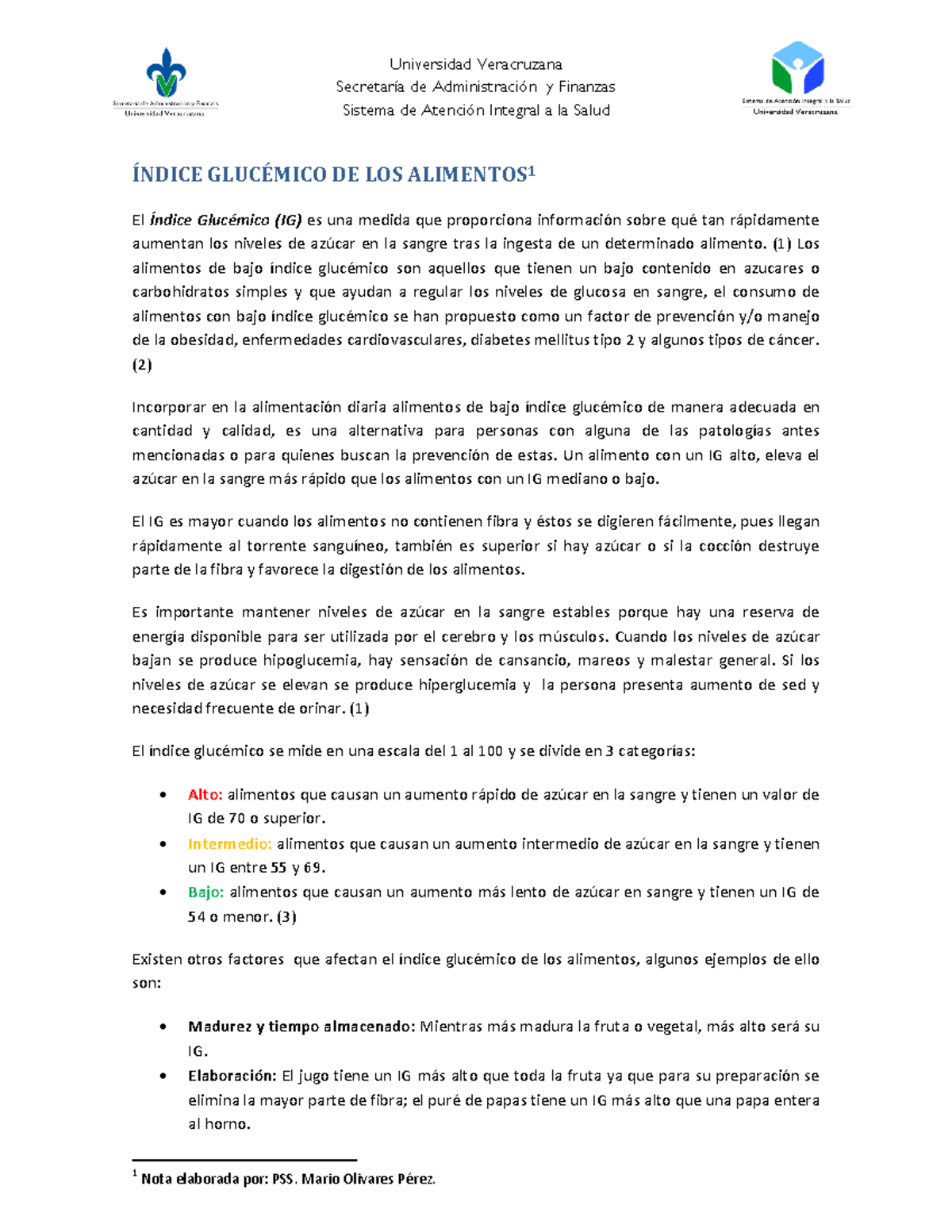 App indice glucemico de los alimentos