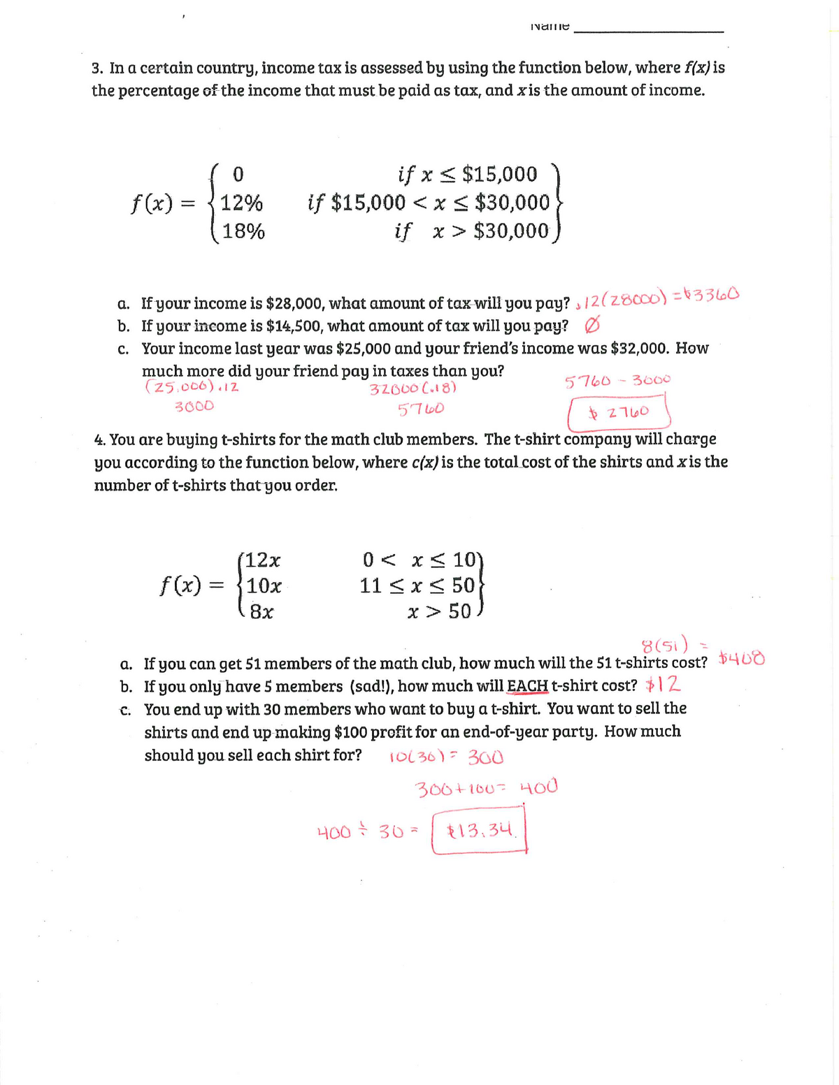 piecewise function problem solving examples with answers pdf