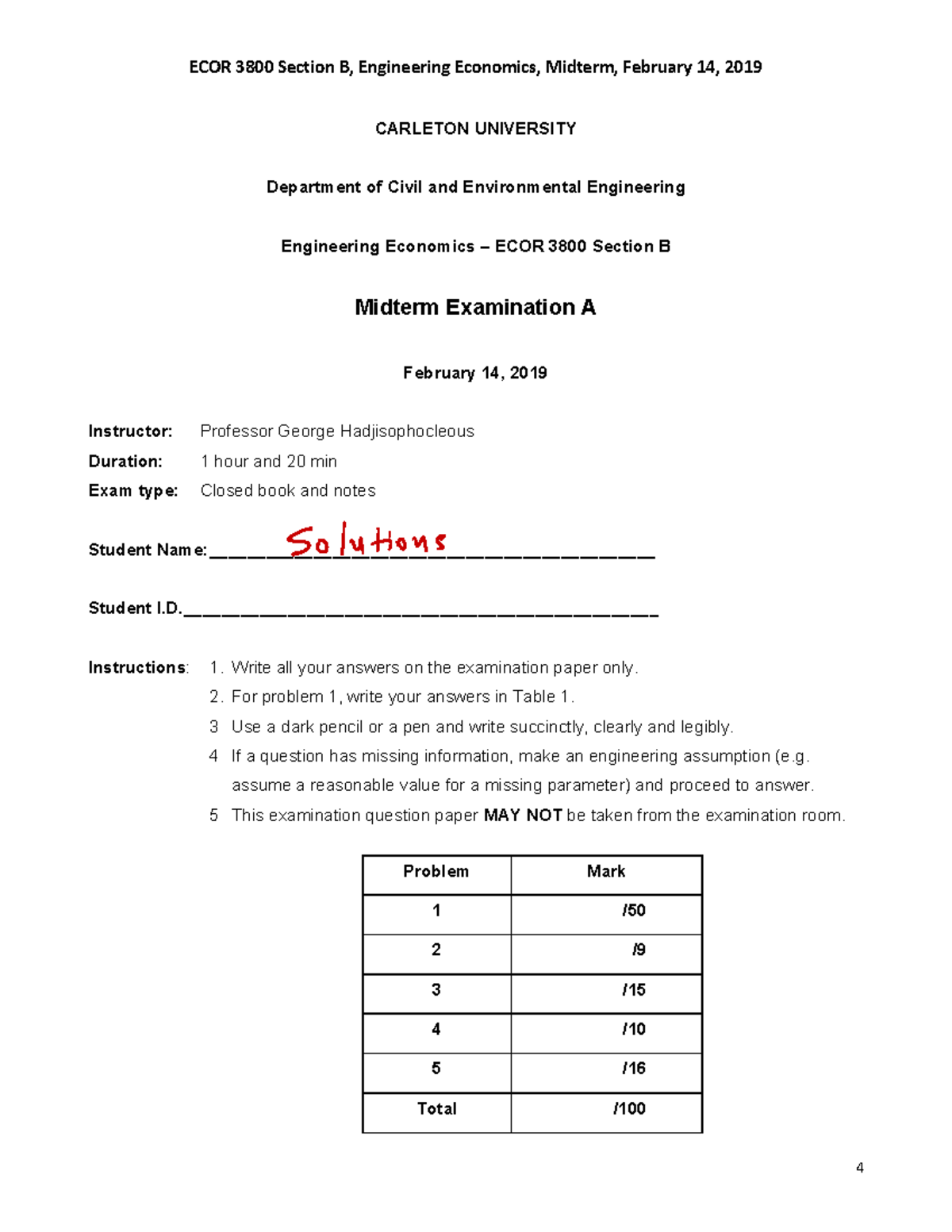 Midterm 2019 Warning Tt Undefined Function 32 Carleton University Department Of Civil And 2983