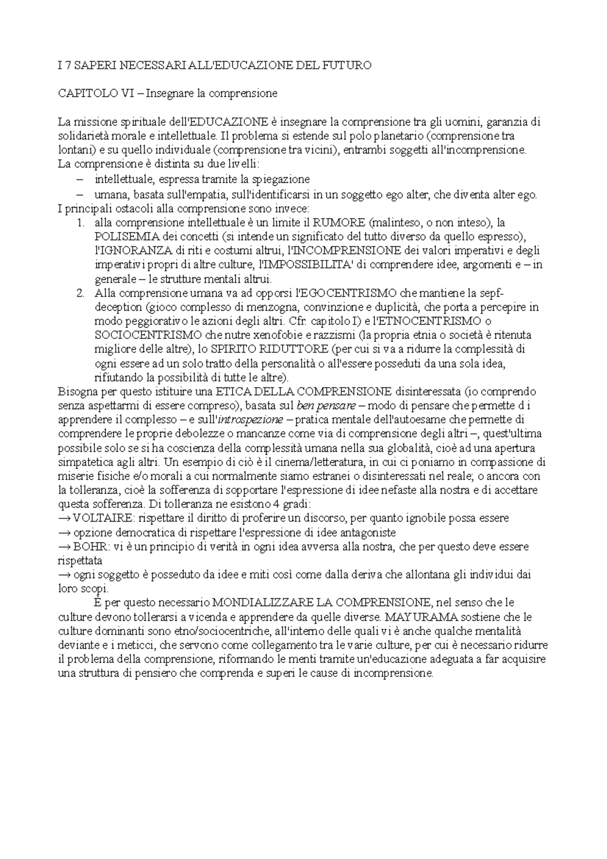 I Sette Saperi Necessari All'educazione Del Futuro Pdf
