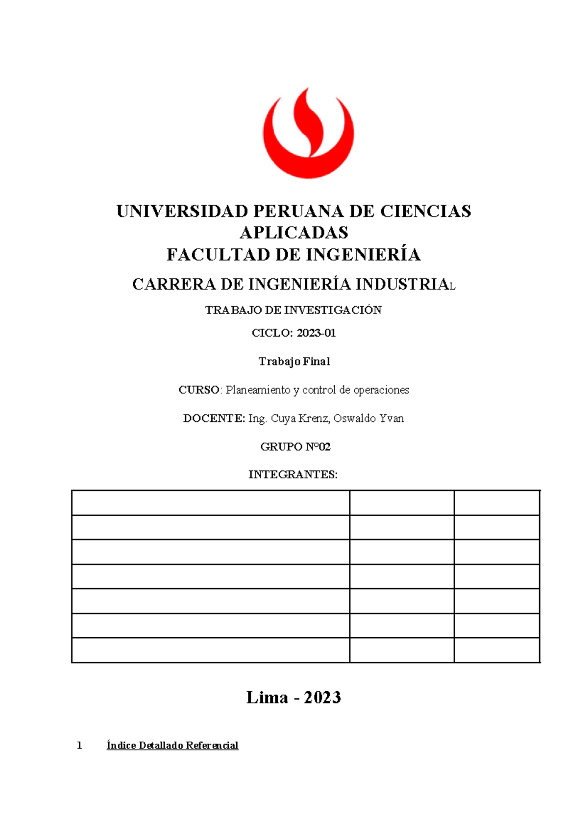 G2 TF-IN61-G2-PCO - tutorial/Guia/suerte - UNIVERSIDAD PERUANA DE ...