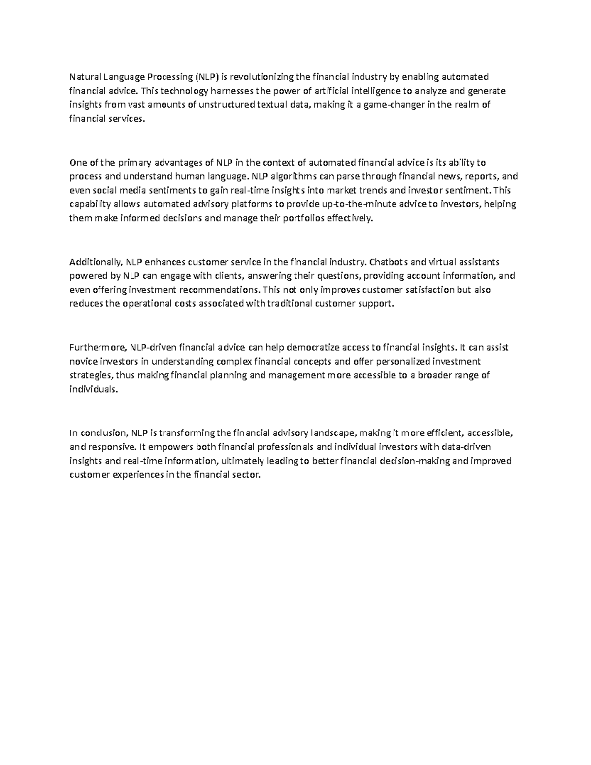 Natural Language Processing - This technology harnesses the power of ...