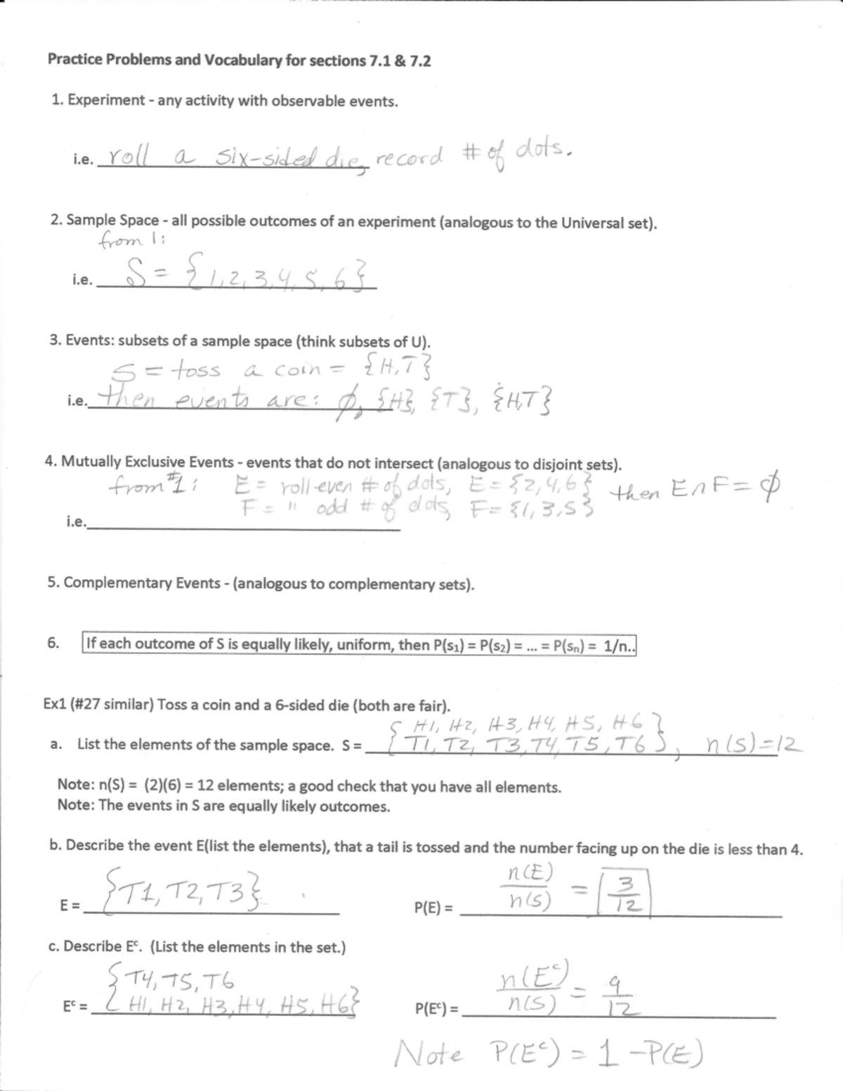 Practice Problem Set 7 - MATH107 - Studocu