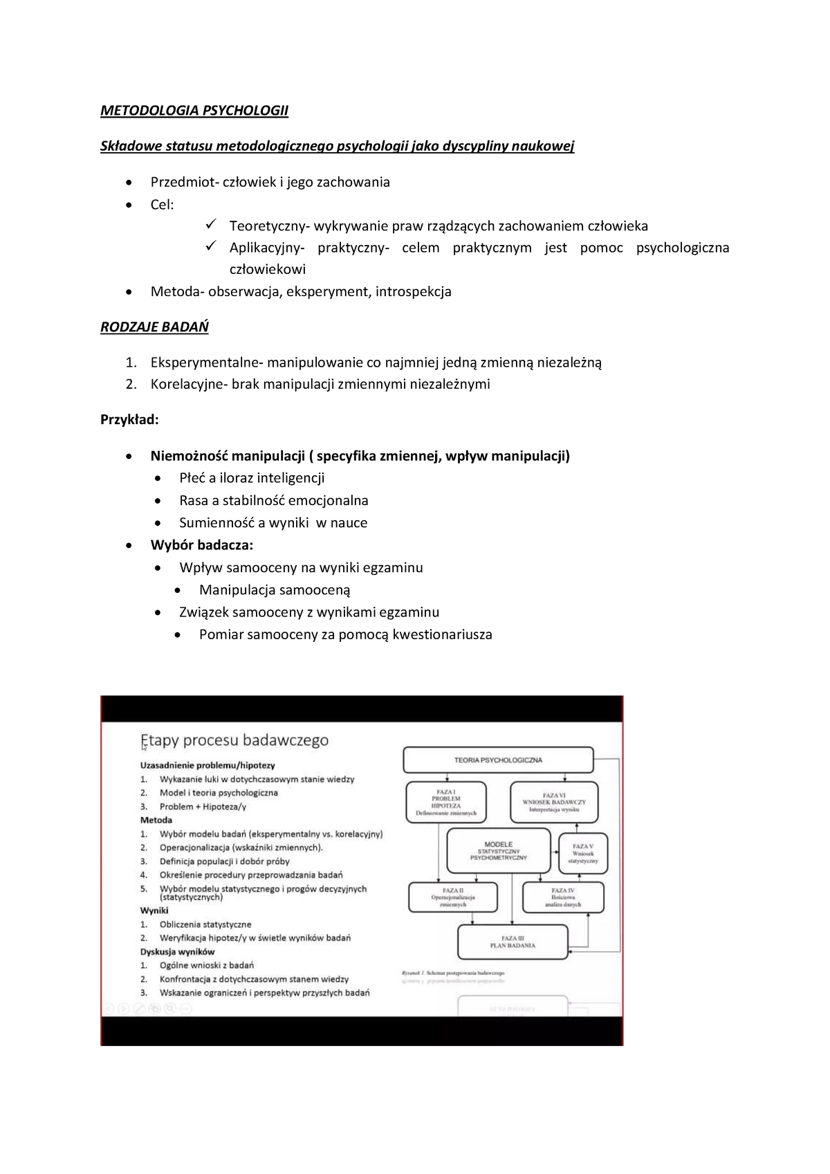 Metodologia Egzamin Notatki Z Wykładów Z Metodologii Psychologii Metodologia Psychologii 8765