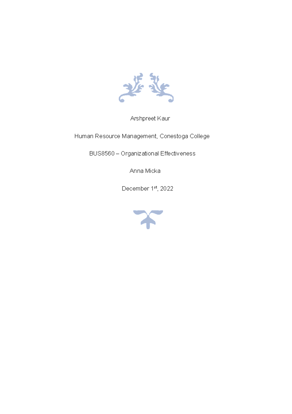 Goodies Case Arshpreet Kaur Human Resource Management, Conestoga