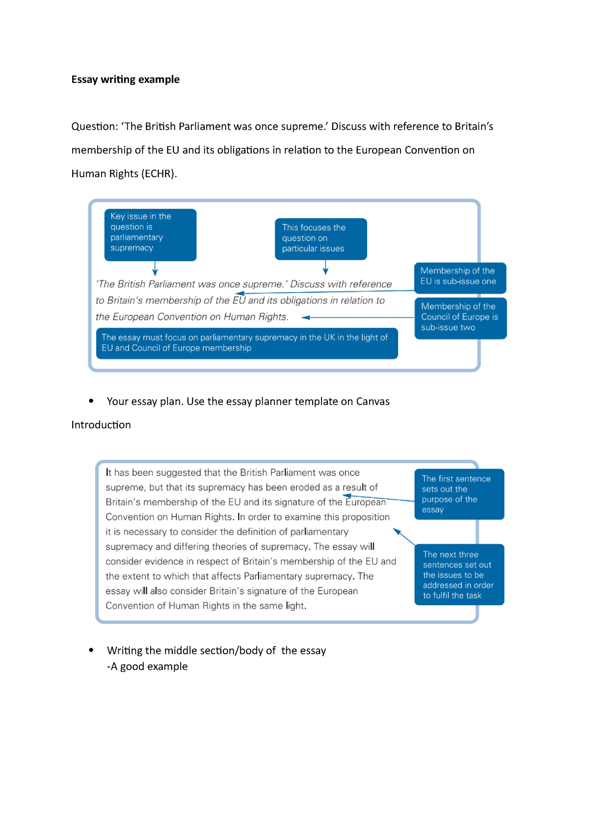 the british parliament essay