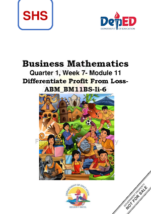 Pdfcoffee - module - 11 Business Mathematics Quarter 1 – Module 1 ...