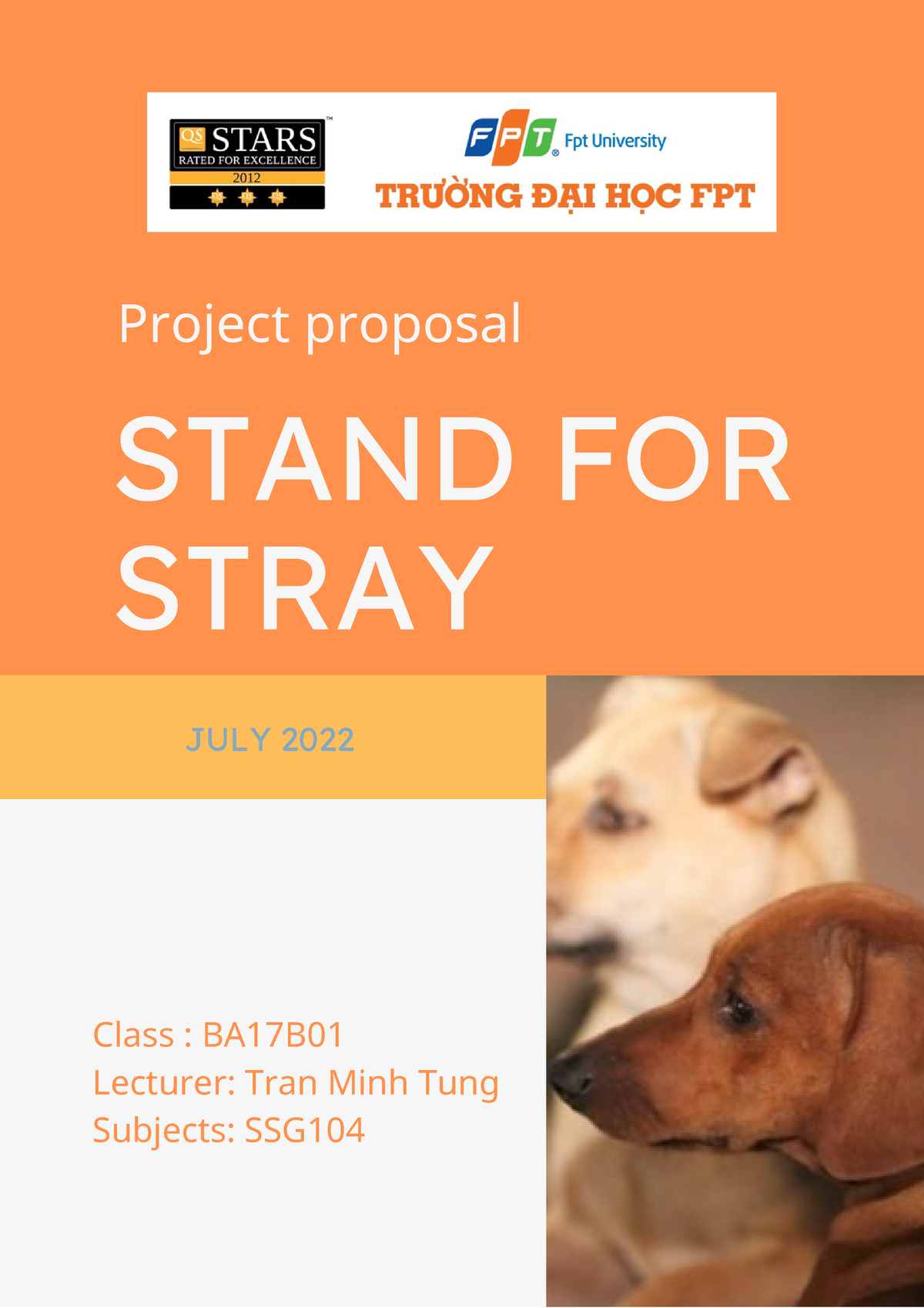 SSG104 Team 1 Proposal - STAND FOR STRAY JULY 2022 Project Proposal ...