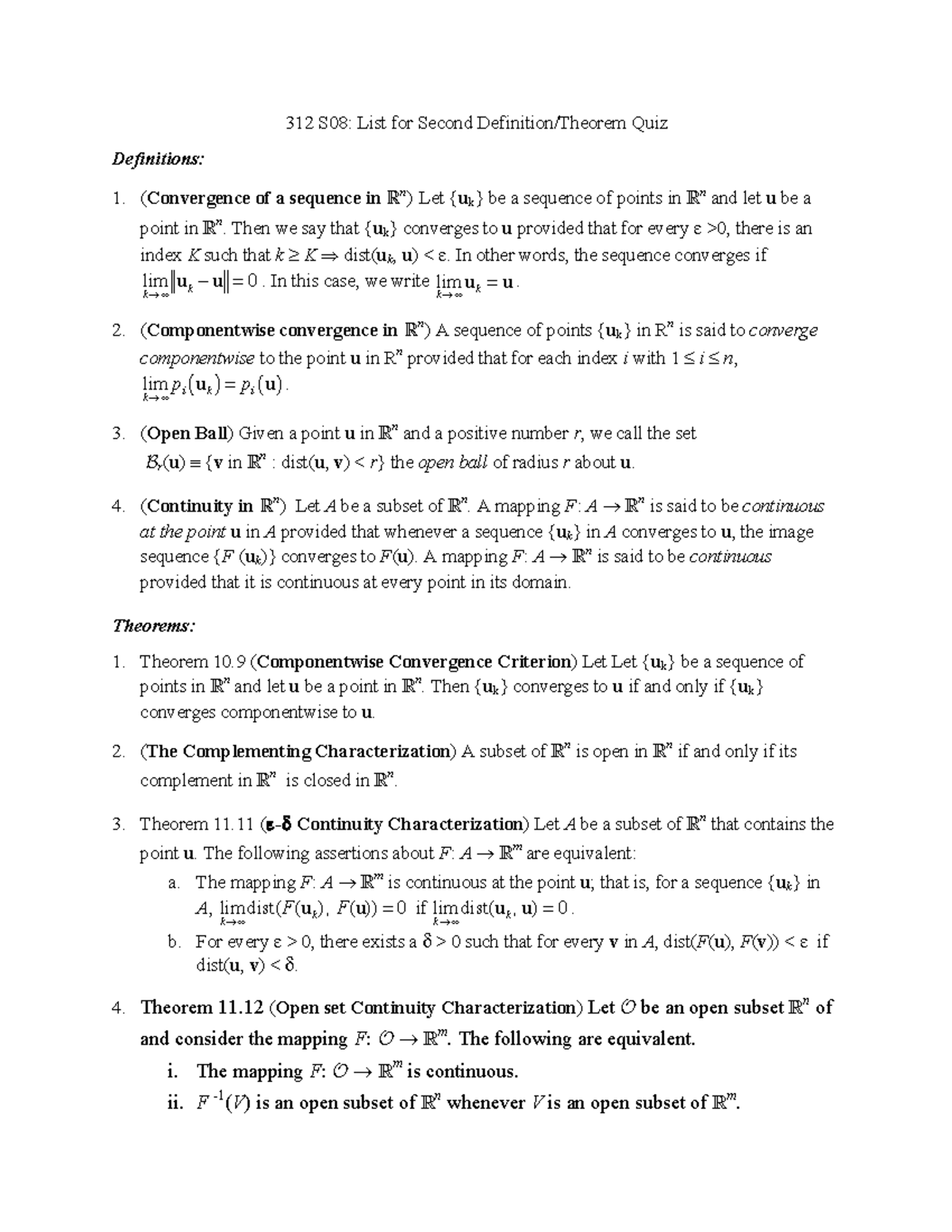 mth-312-s08-list-2nd-def-thm-quiz-312-s08-list-for-second-definition