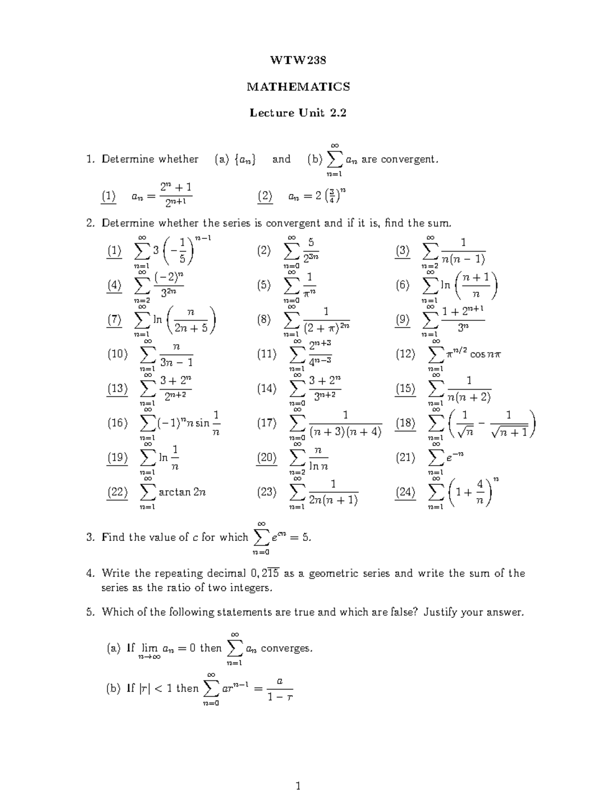 2020 Lecture unit 2.2 (5 Feb) - WTW MATHEMATICS Lecture Unit 2 ...