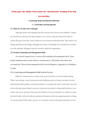 D221 Task 1 - Patient safety is an integral part of value-based ...