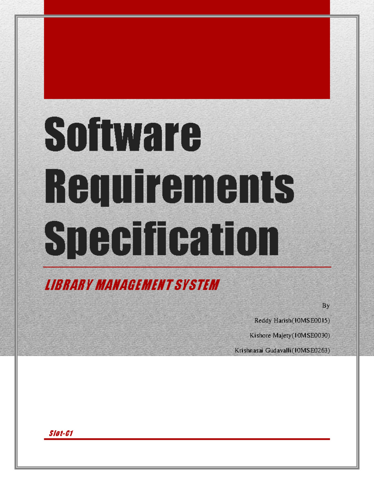 Software Requirements Specification LIBR - Software Requirements ...