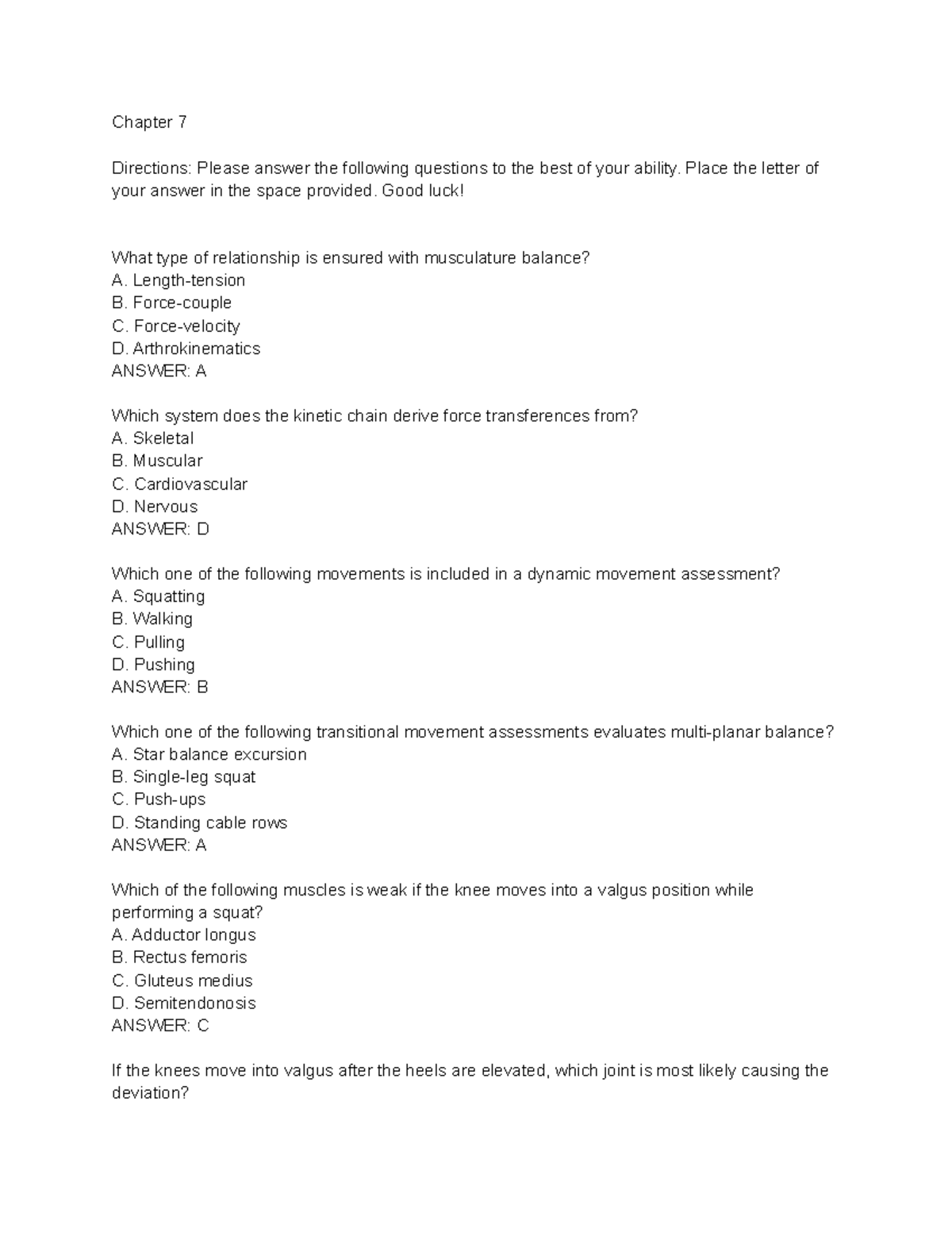 CES Quiz Chapter 7 - evaluacion de practica - Chapter 7 Directions ...