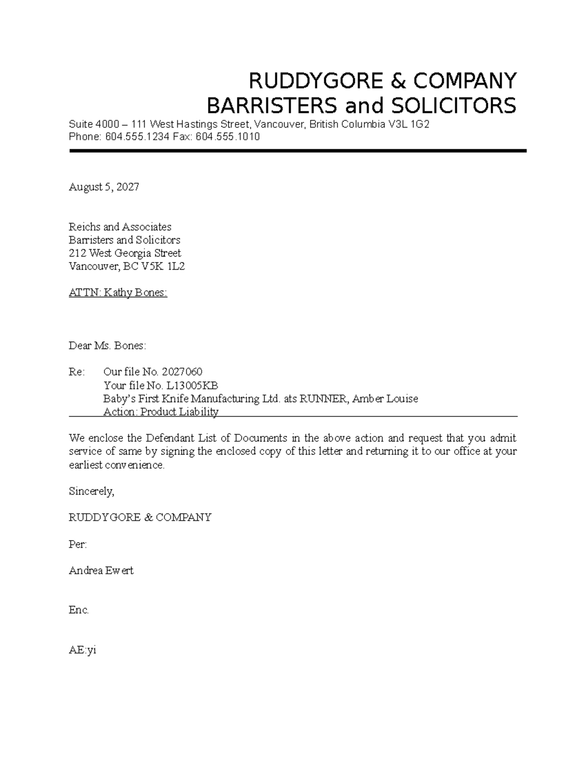 Documents Delivery Letter Component of Assignment S10.4 RUDDYGORE