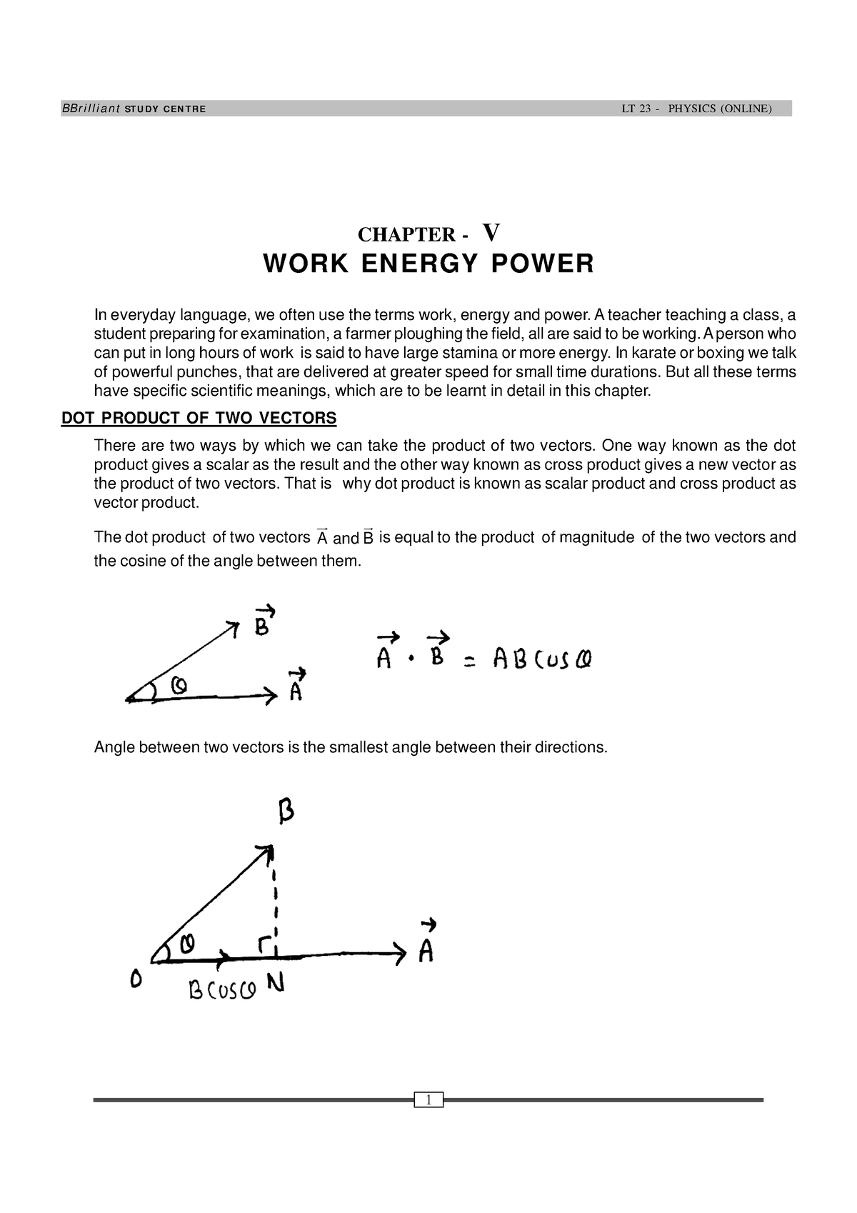 Work Energy Power - Plus One Physics Notes - BBrilliant STUDY CENTRE LT ...