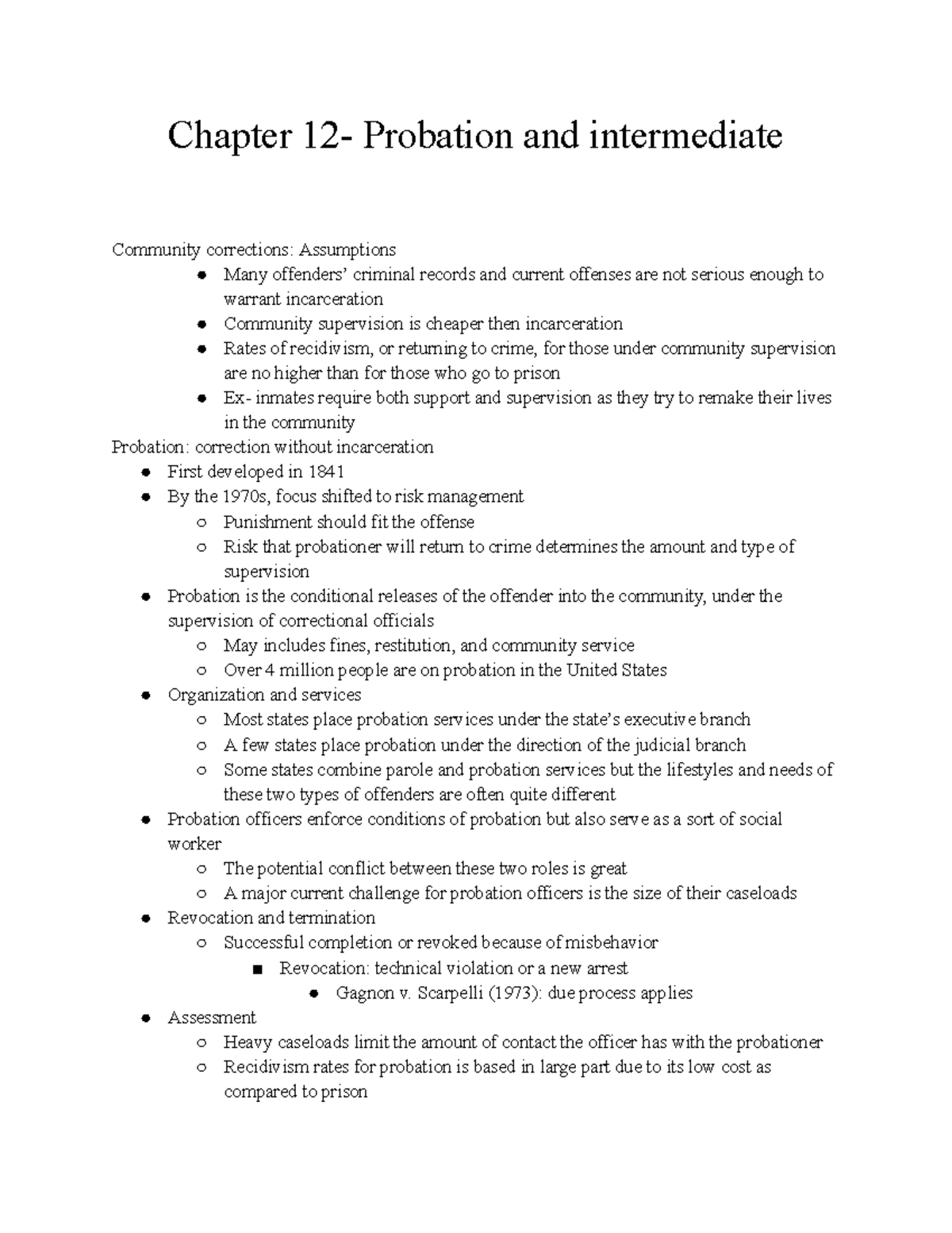 Chapter 12- Probation And Intermediate - Chapter 12- Probation And ...