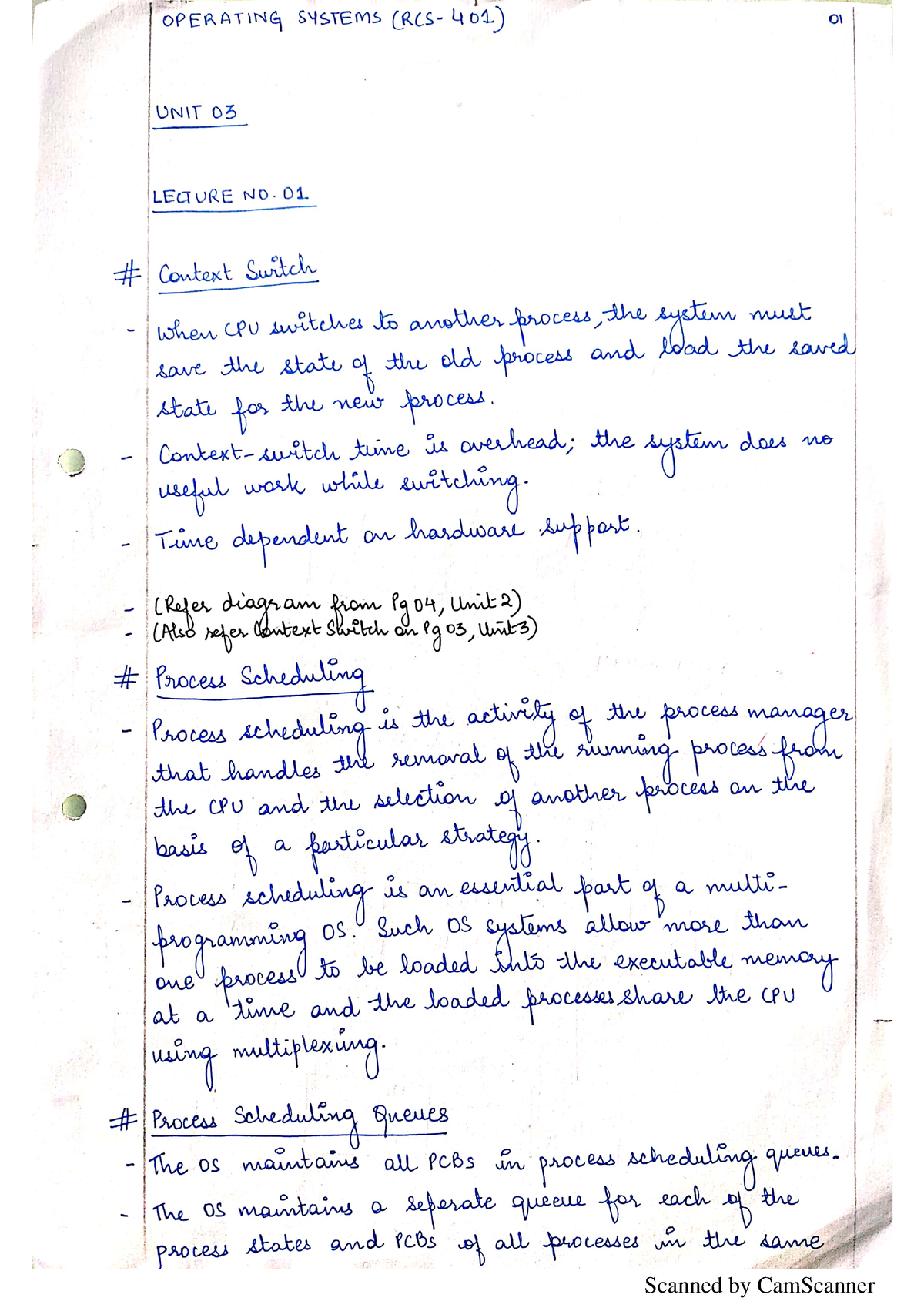 OS UNIT 3 - Very Well Explained Notes Of Operating System - B.tech ...