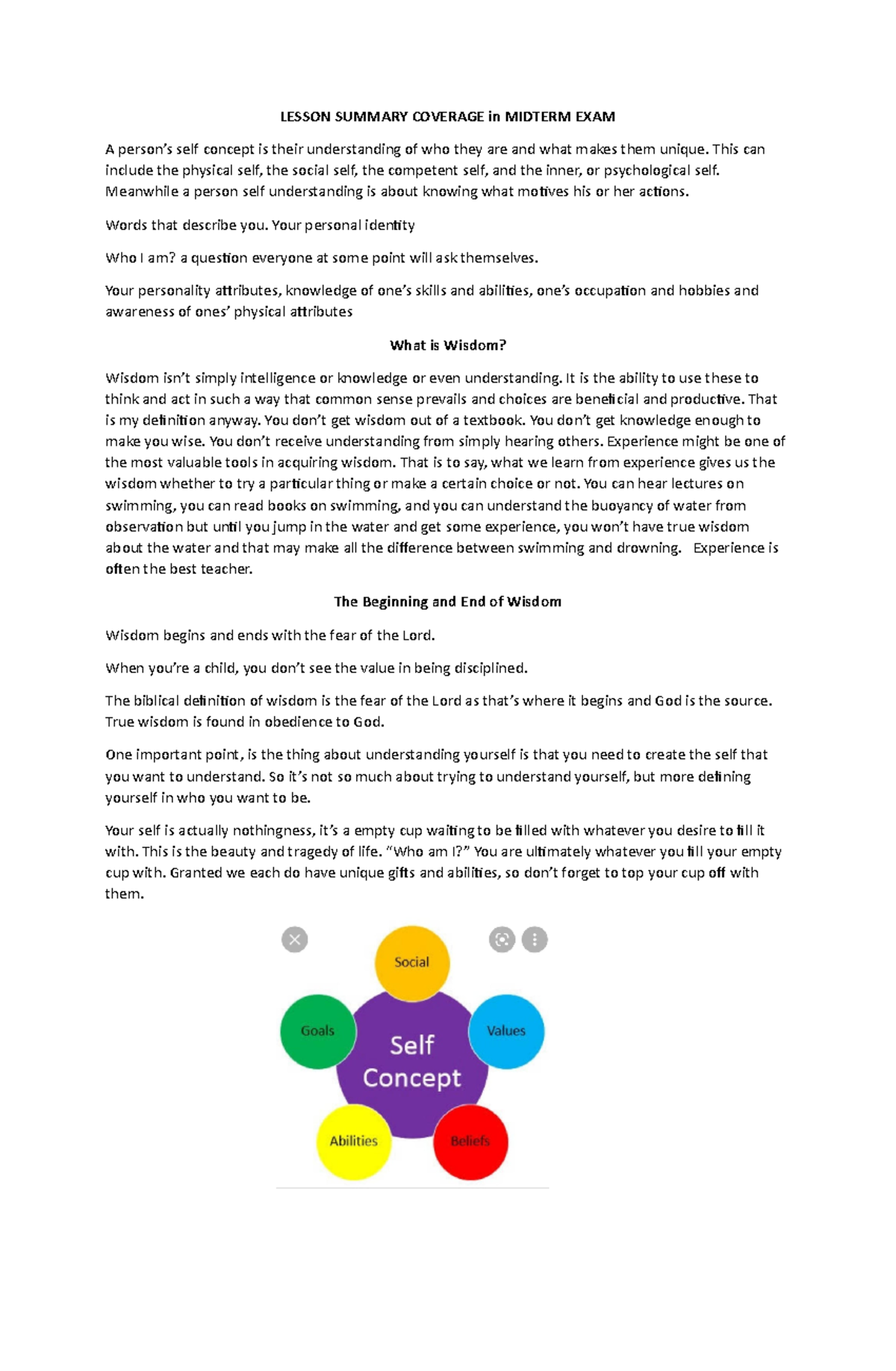 understanding-the-self-lesson-summary-coverage-in-midterm-exam-a