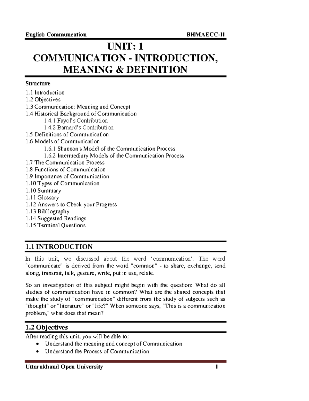 Bhmaecc-II - IT IS A SIMPLE LECTURE NOTES ABOUT THE COMMUNICATION ...