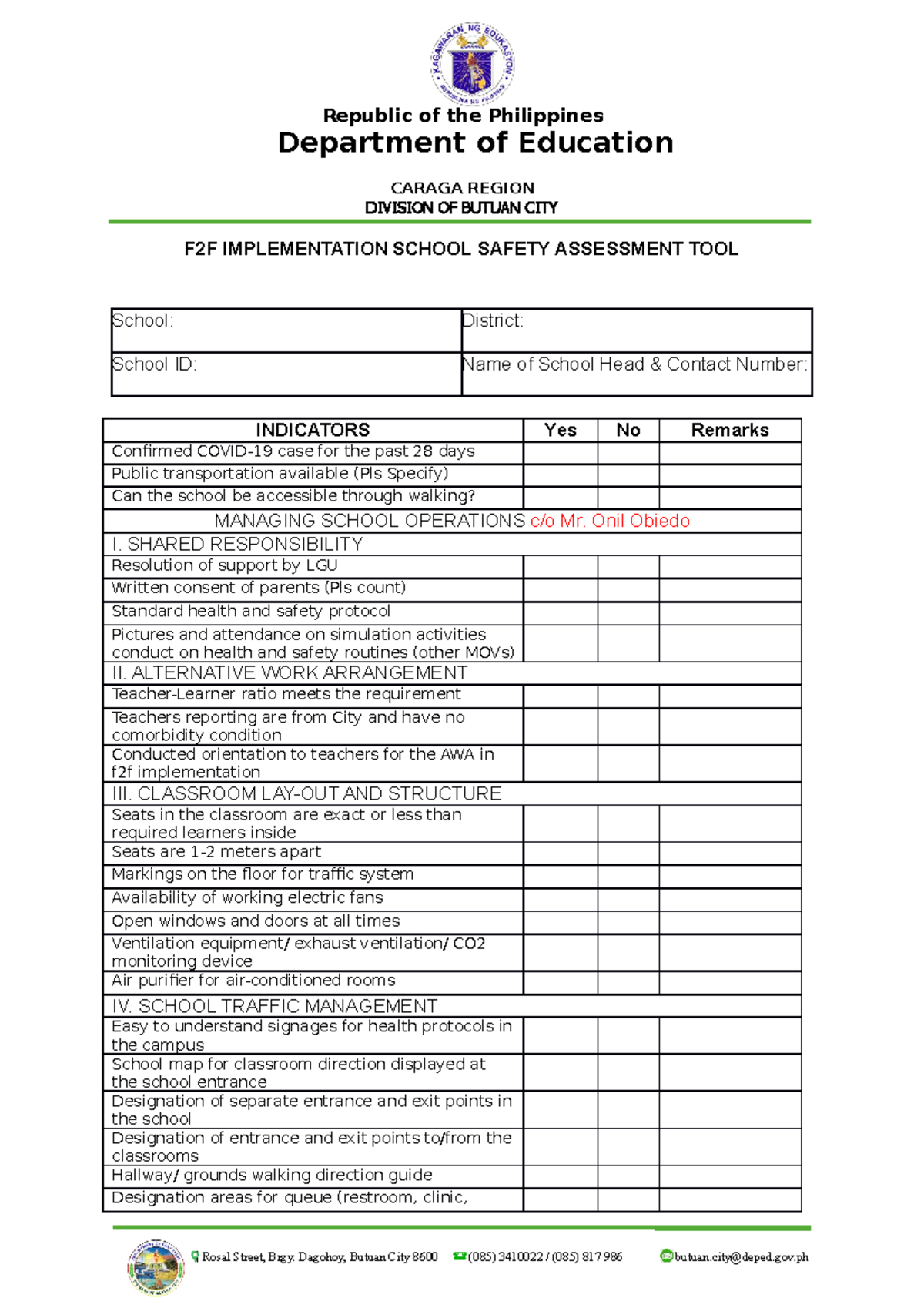 F2F-Checklist jsjshnwua janajia j janshhw kallahwb iabahue for SSAT GO ...