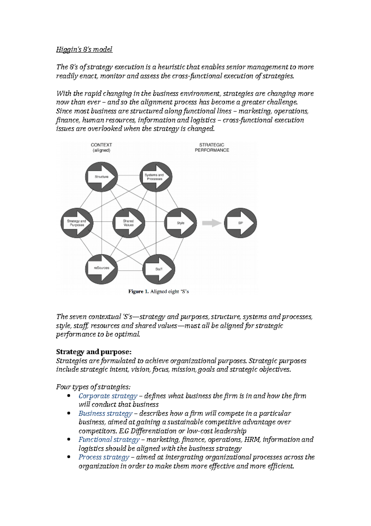 Higgin’s 8’s Model - Higgin’s 8’s Model The 8’s Of Strategy Execution ...