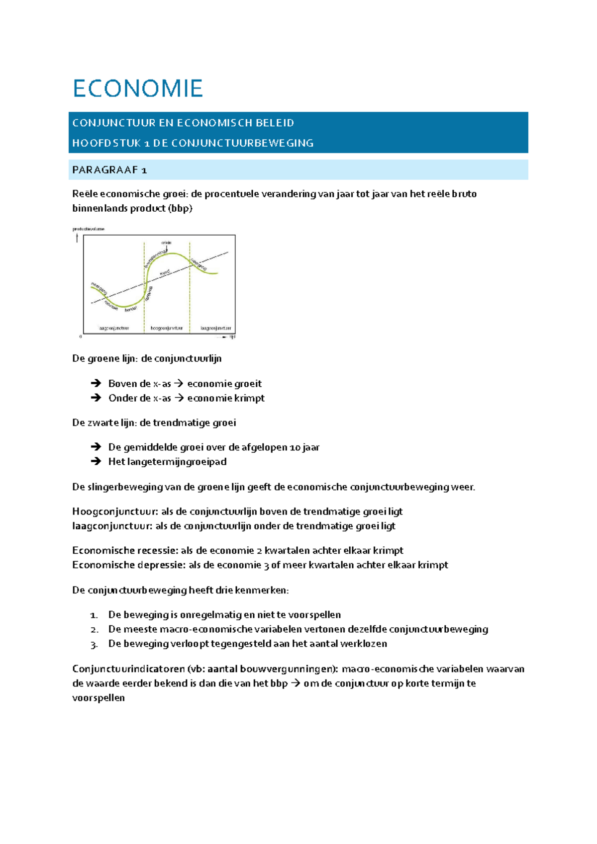 Economie Conjunctuur En Economisch Beleid - ECONOMIE CONJUNCTUUR EN ...