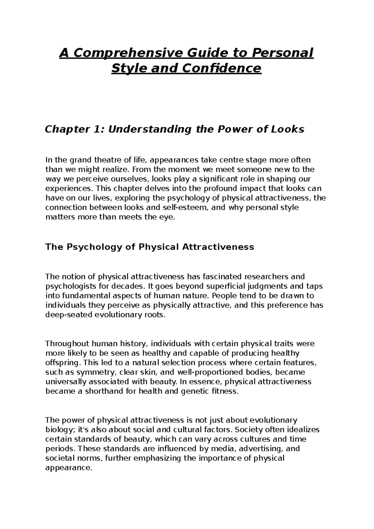 A Comprehensive Guide to Personal Style and Confidence - A ...