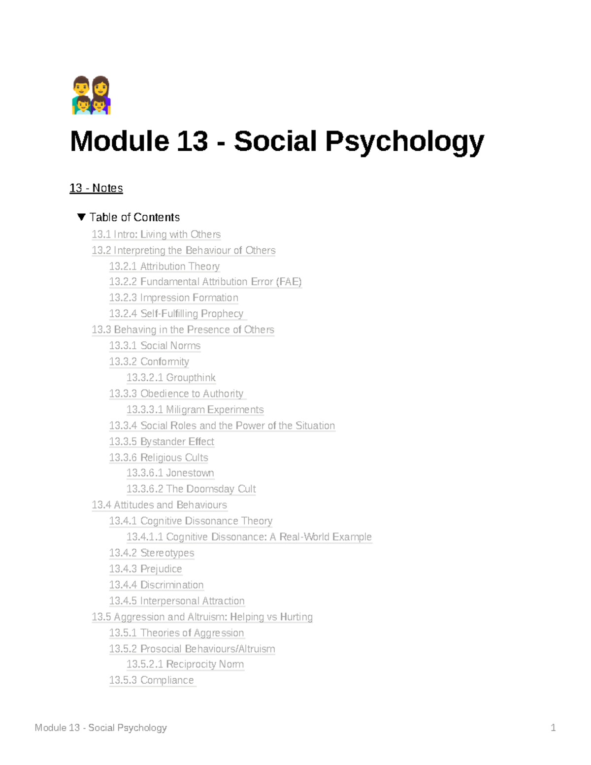 Module 13 Social Psychology Module 13 Social Psychology 13