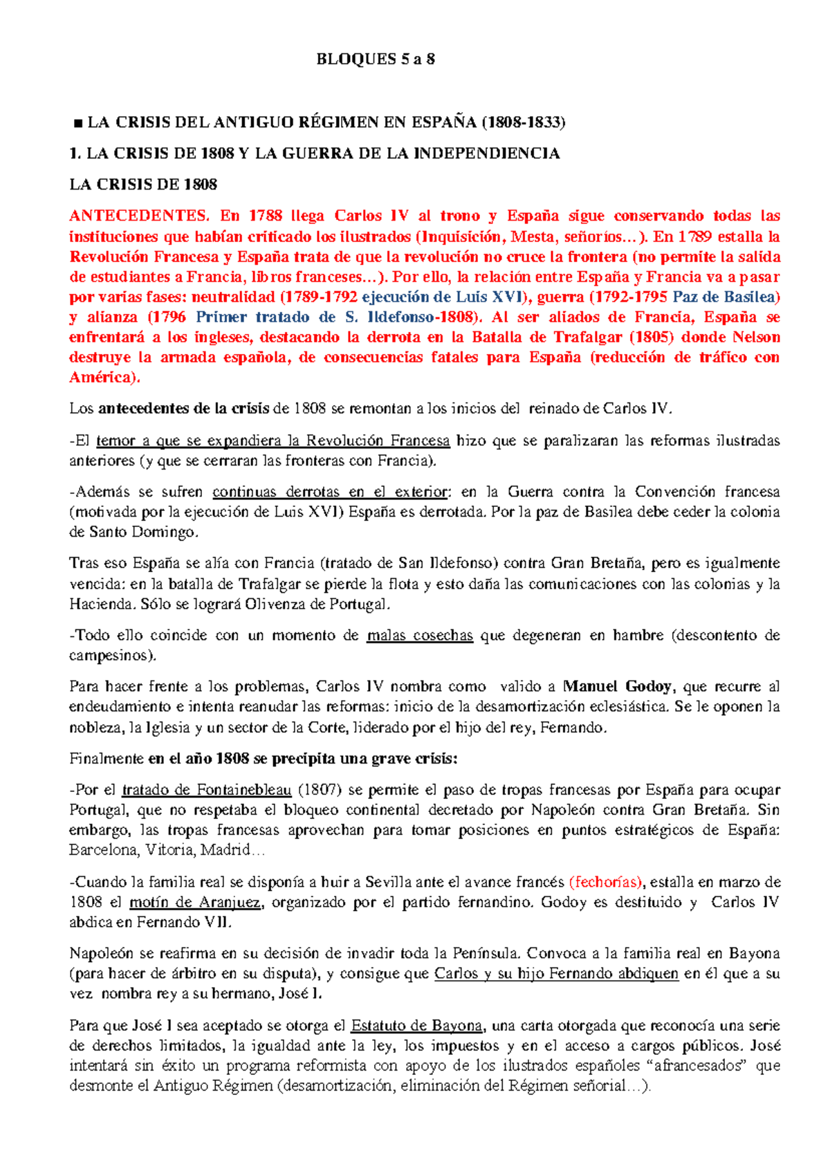 Parte 1 Sept LA Crisis DEL Antiguo RÃ Gimen EN EspaãA 1808-1833 ...