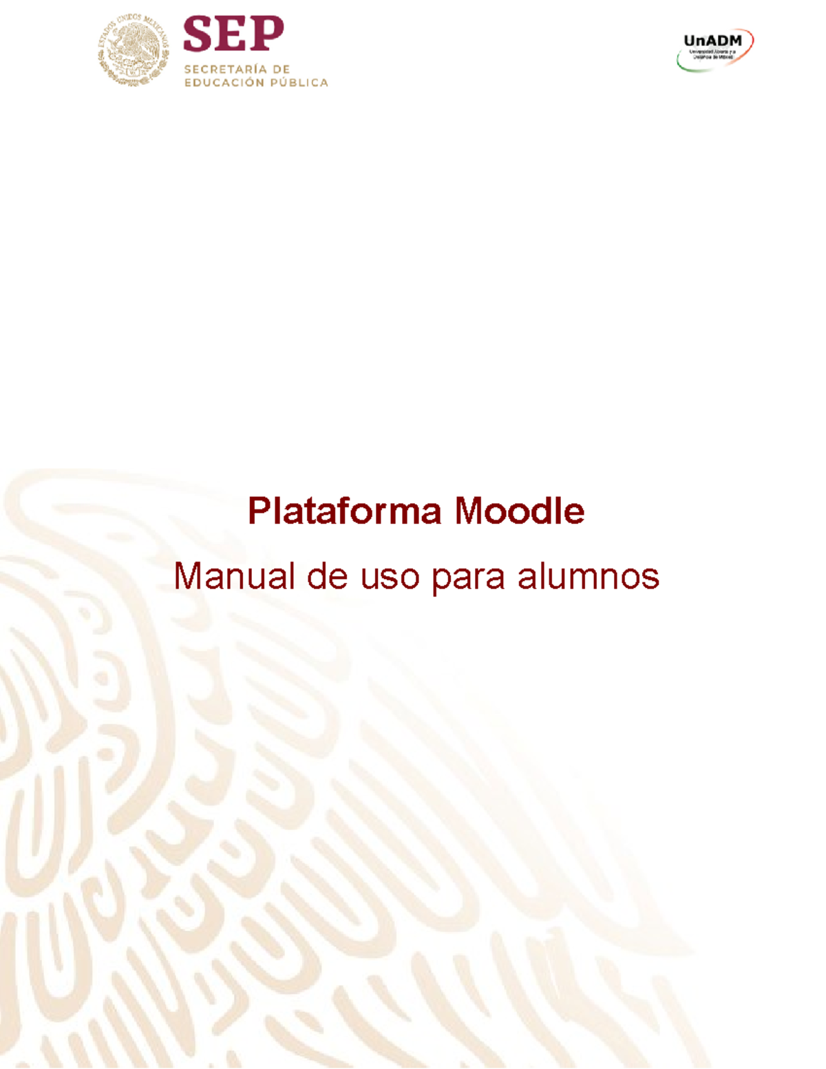 Manual para el uso de la plataforma Moodle - Plataforma Moodle Manual ...
