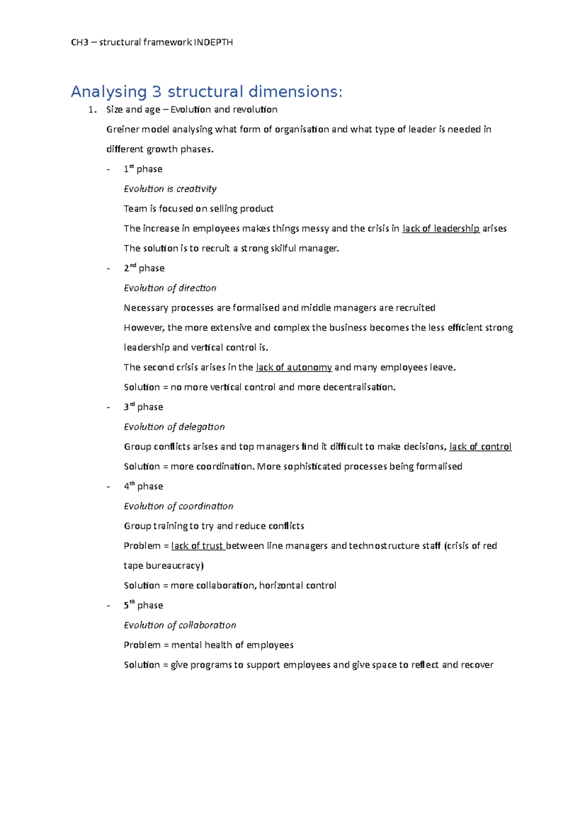 CH3 - structural framework Indepth - Analysing 3 structural dimensions ...