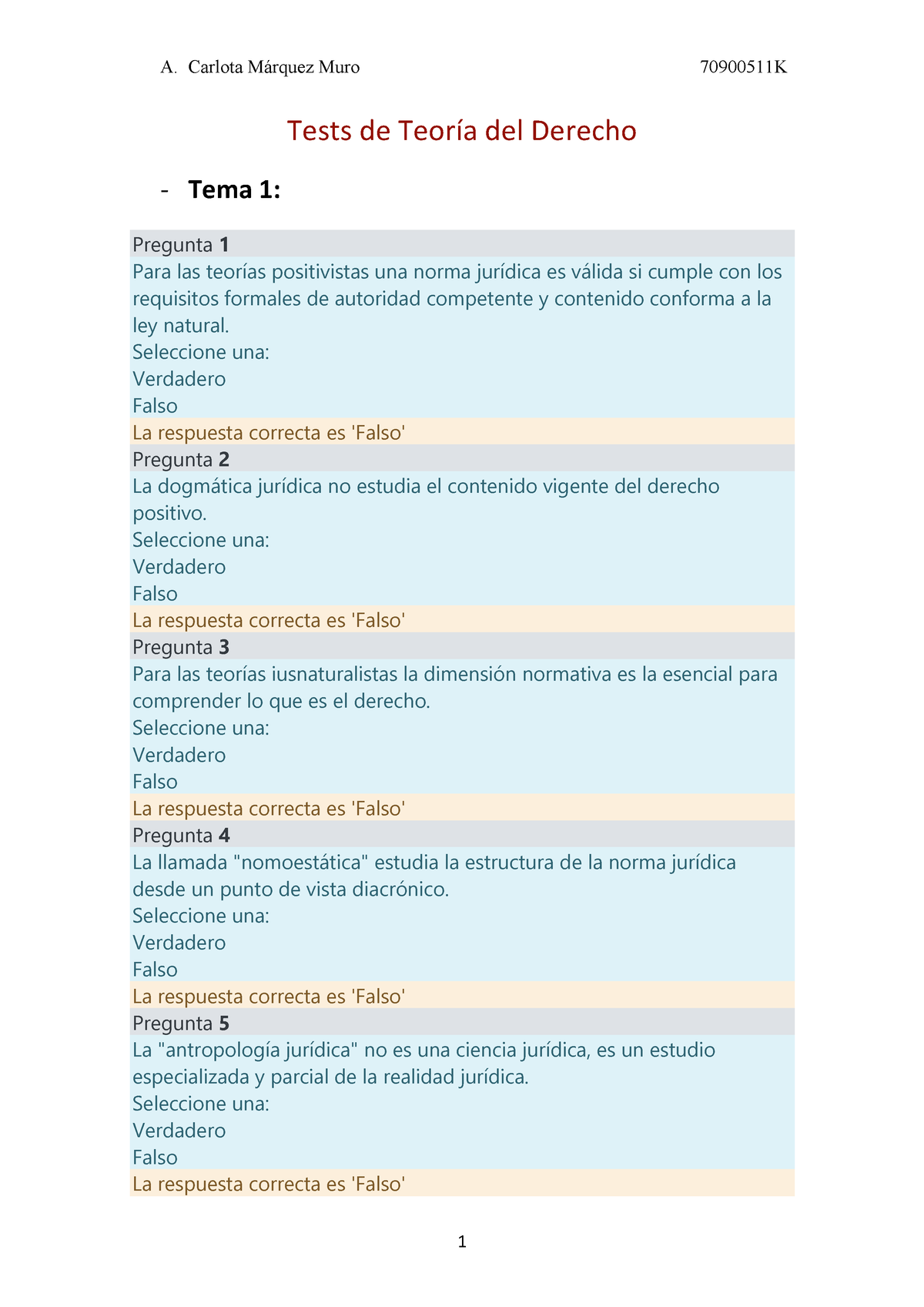 Tests De Teoría Del Derecho - Tests De Teoría Del Derecho - Tema 1 ...