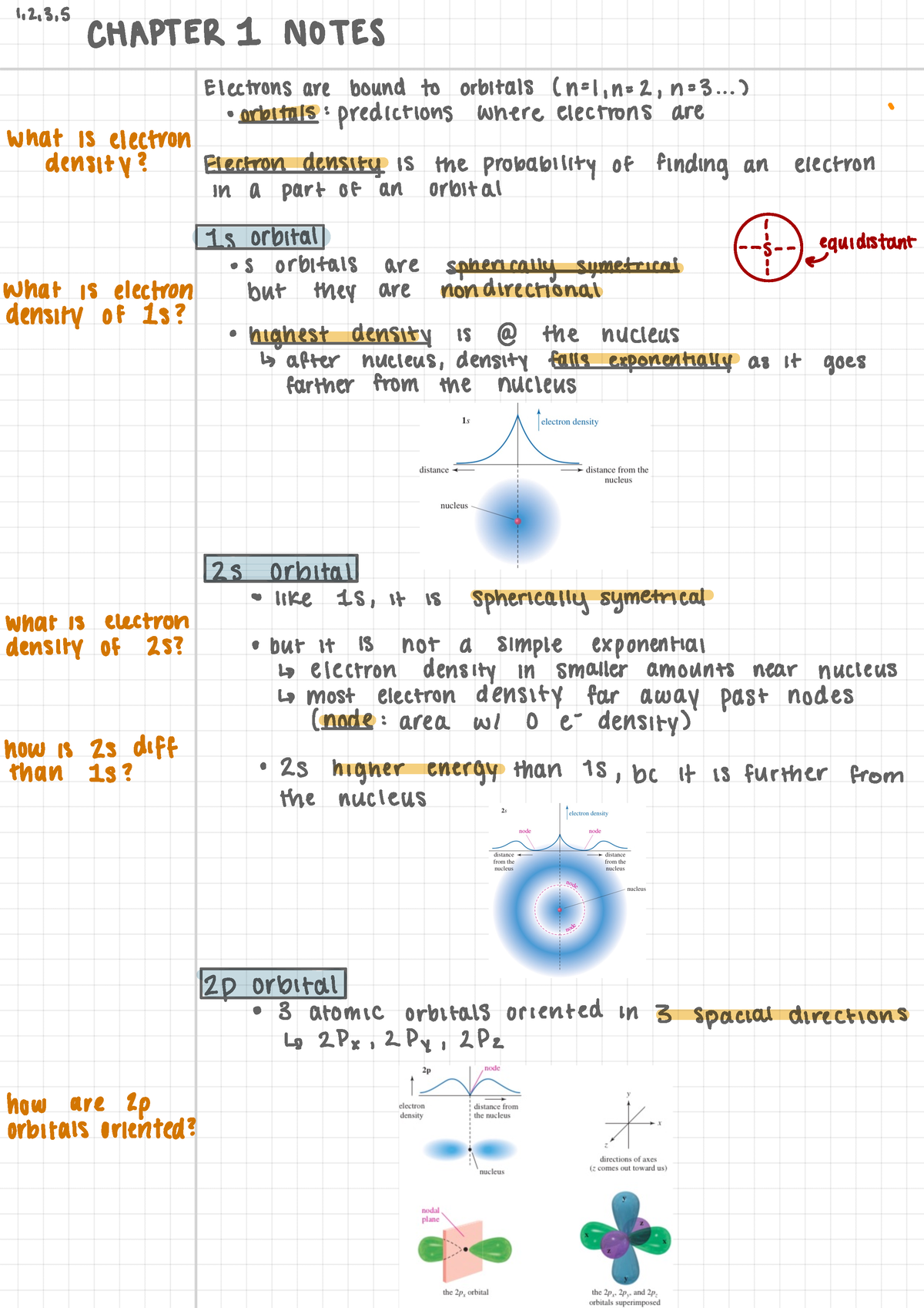 Organic Chemistry 241 Chapter 1 Notes - " 2's CHAPTER 1 NOTES Electrons ...