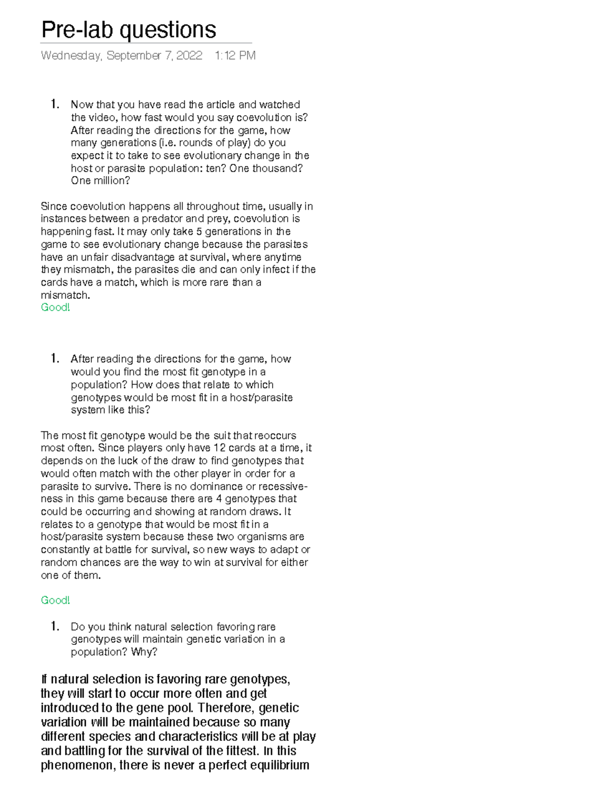 Week 4 Pre Lab - Full Work Shown For A Lab Assignment Along With Grade ...