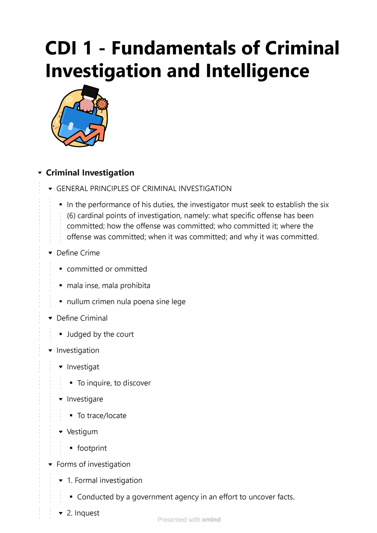 17 - Fundamentals Of Criminal Investigation And Intelligence - Define ...