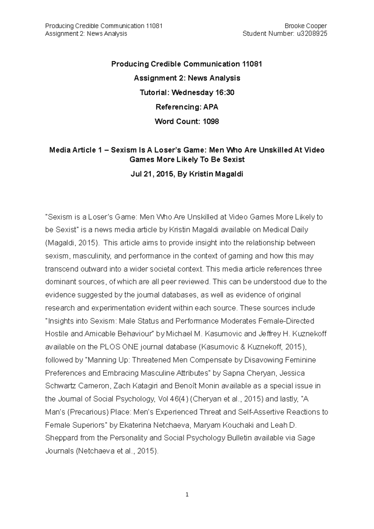 News Analysis Sexism Is A Loser’s Game Men Who Are Unskilled At Video