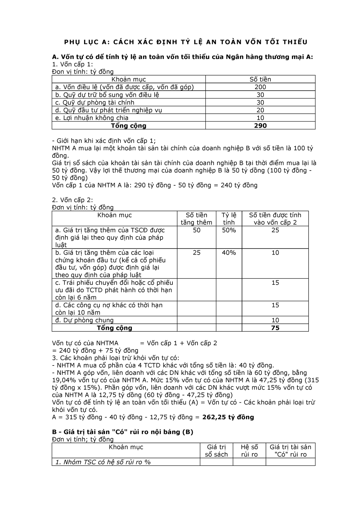 7345phuluc 2 - P H Ụ L Ụ C A : C Á C H X Á C Đ Ị N H T Ỷ L Ệ A N T O À ...