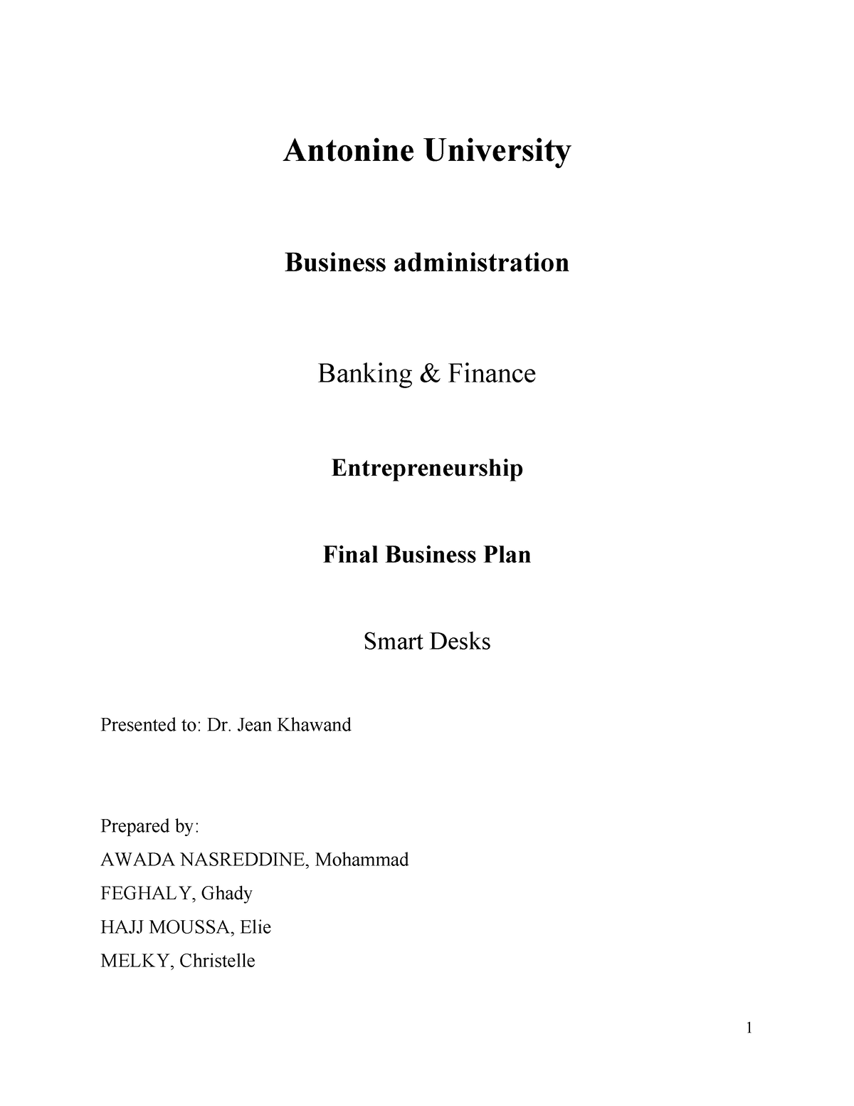 business plan academia.edu