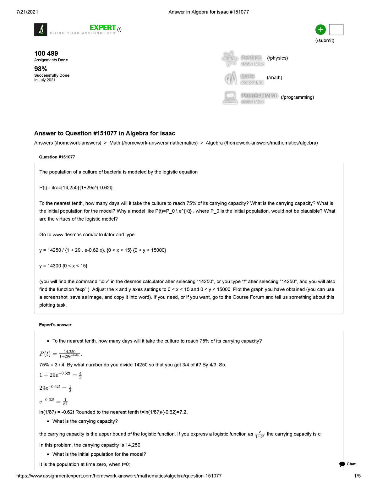 Answer In Algebra B - PSYC 1504 - UoPeople - Studocu