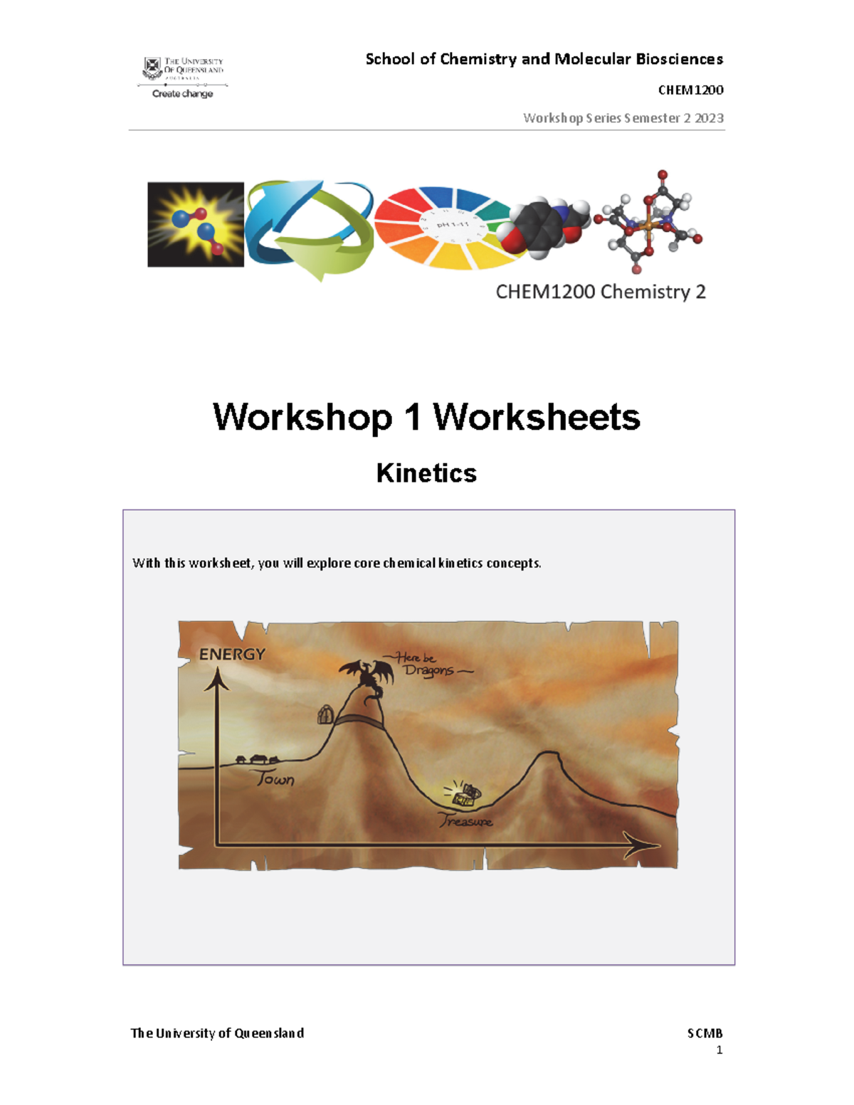 CHEM1200 Workshop 1 Worksheets Kinetics - CHEM Workshop Series Semester ...