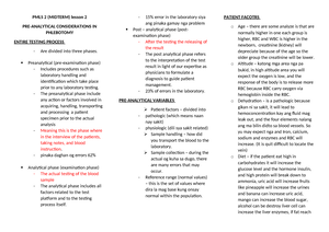 PMLS LESSON 1 (MIDTERM) - PMLS 2 (MIDTERM) Lesson 1: BLOOD COLLECTION ...