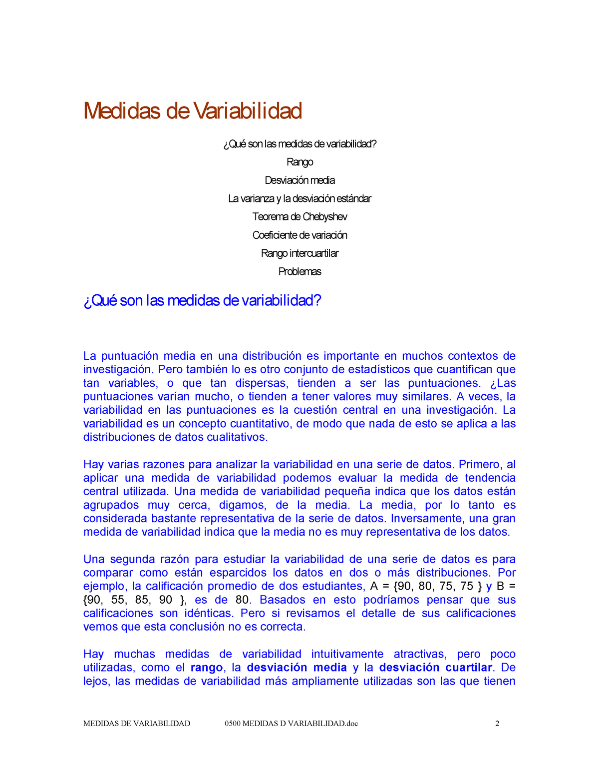 Medidas De Variabilidad - Medidas De Variabilidad ¿Qué Son Las Medidas ...