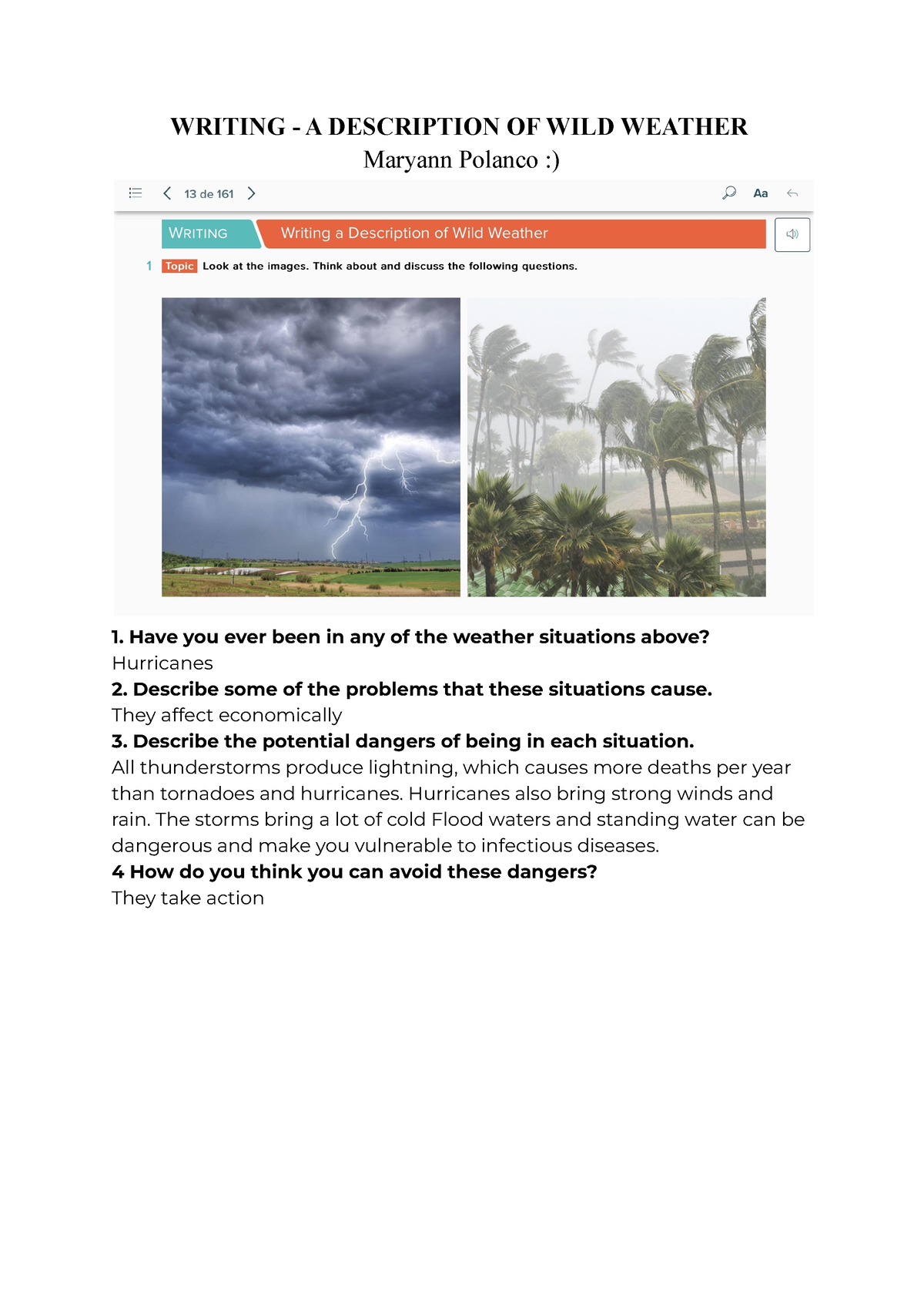 wild weather essay