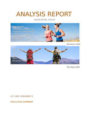 assignment 3 company analysis report