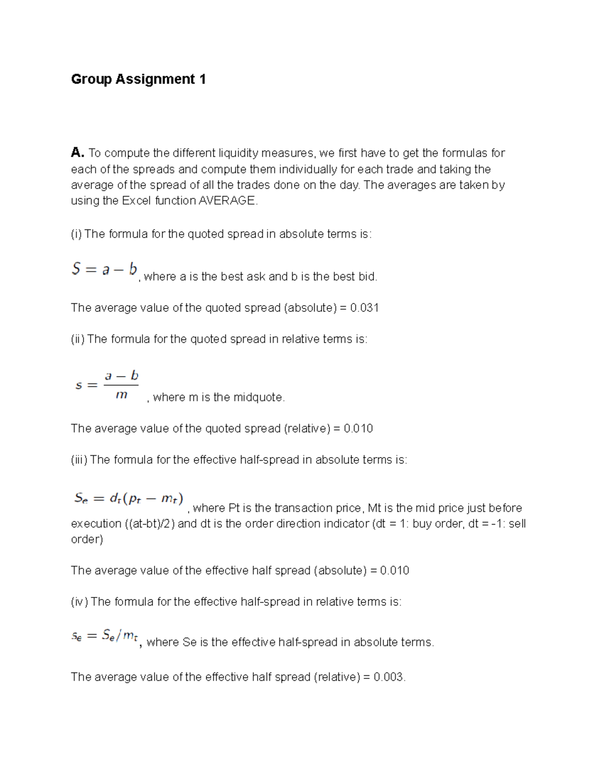 financial markets peer graded assignment answers