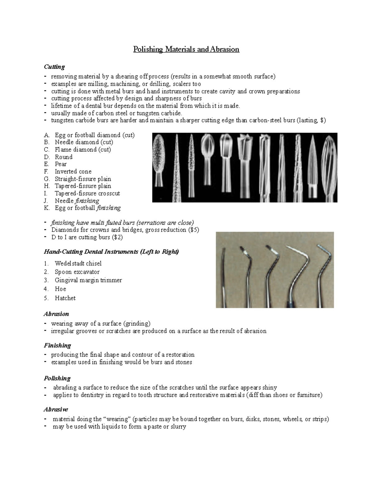 Polishing Materials and Abrasion - Polishing Materials and Abrasion ...