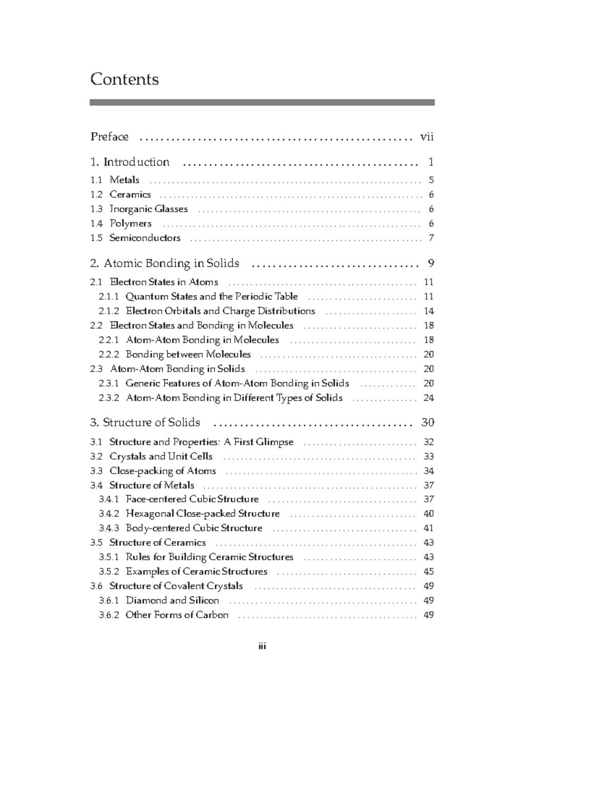 Toc - table - Contents Introduction Preface vii 1 Metals 1 Ceramics 1 ...