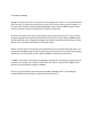 AFST236 11519 - Lecture notes 1 - Chapter 1 (Early Prehistory of Africa ...