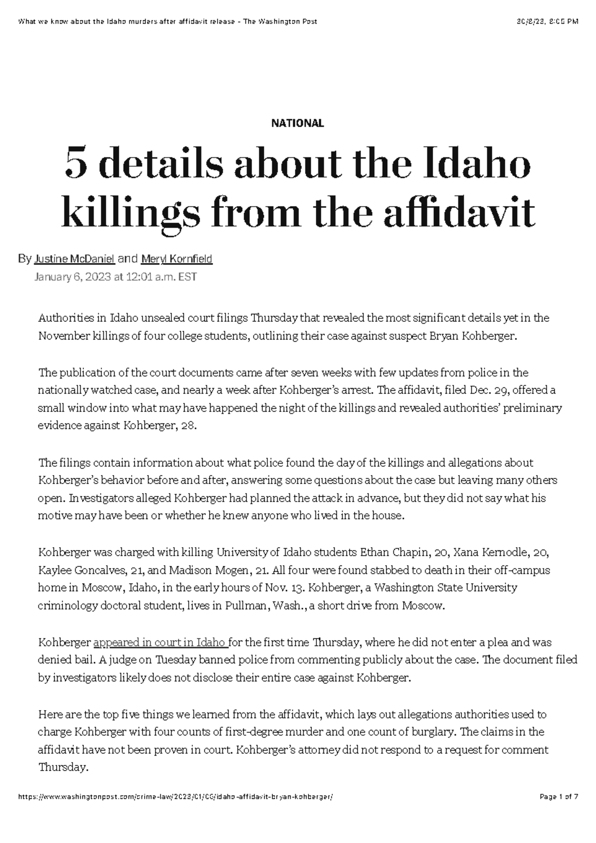10 Shocking Details You Missed In The Idaho Murders Document Release - wv1jgvd