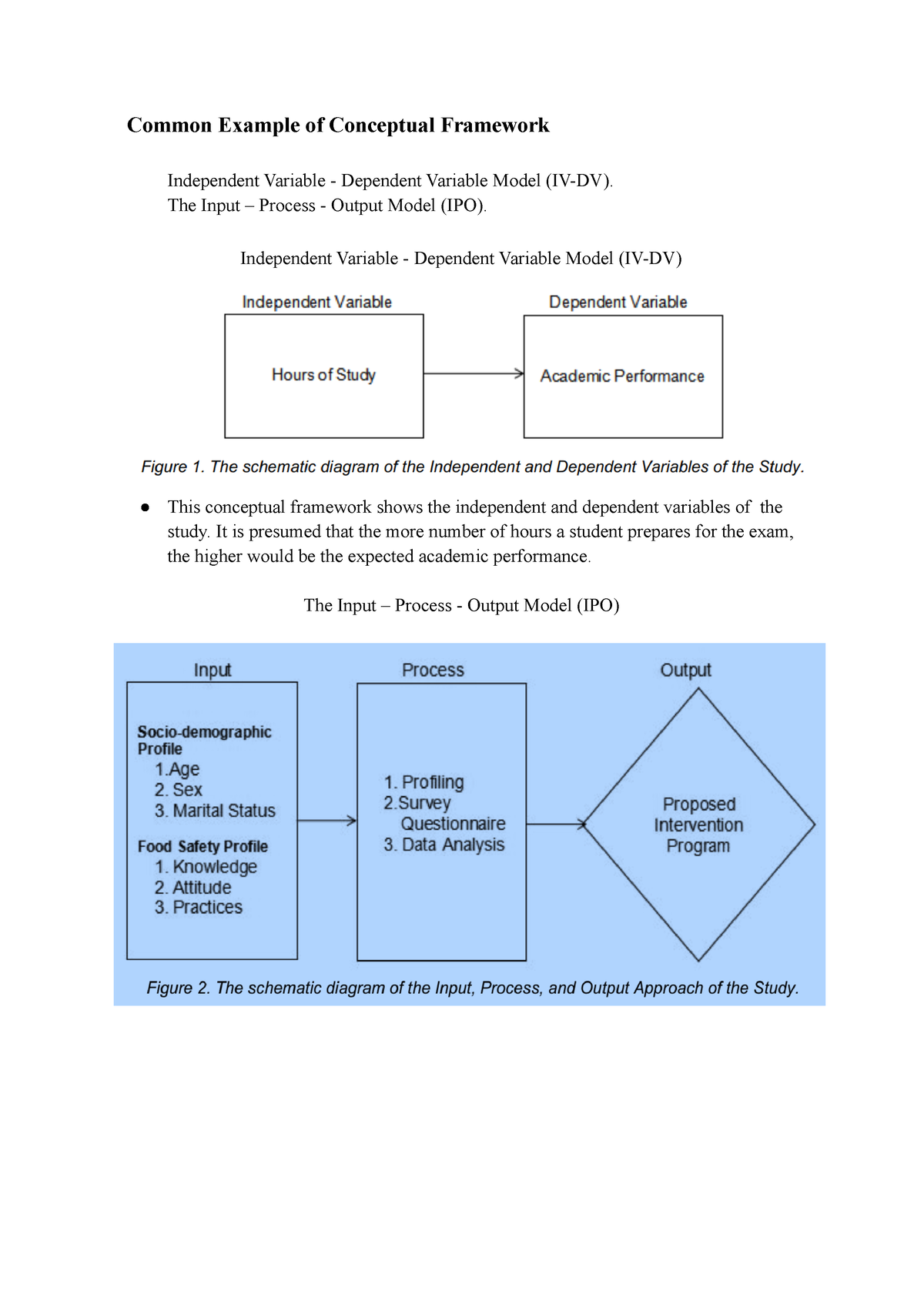 Common Example Of Conceptual Framework Common Example Of Conceptual 